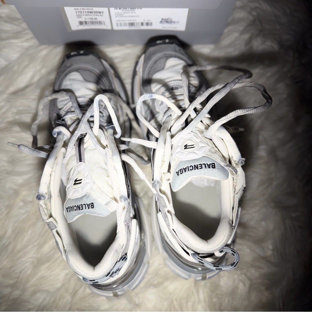 Balenciaga Gray And White Athletic Shoes